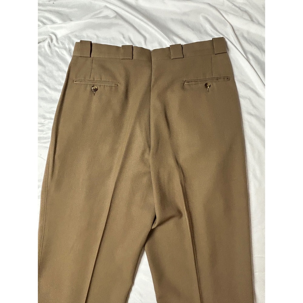 Vintage Bachrach Mens Brown Pleated Wool Dress Pants Made in USA Trousers 34x32 - Picture 8 of 16